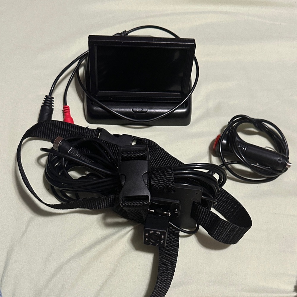 Portable Black Monitor with Accessories
